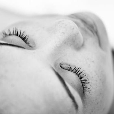 Cropped shot of an attractive young woman lying on her back